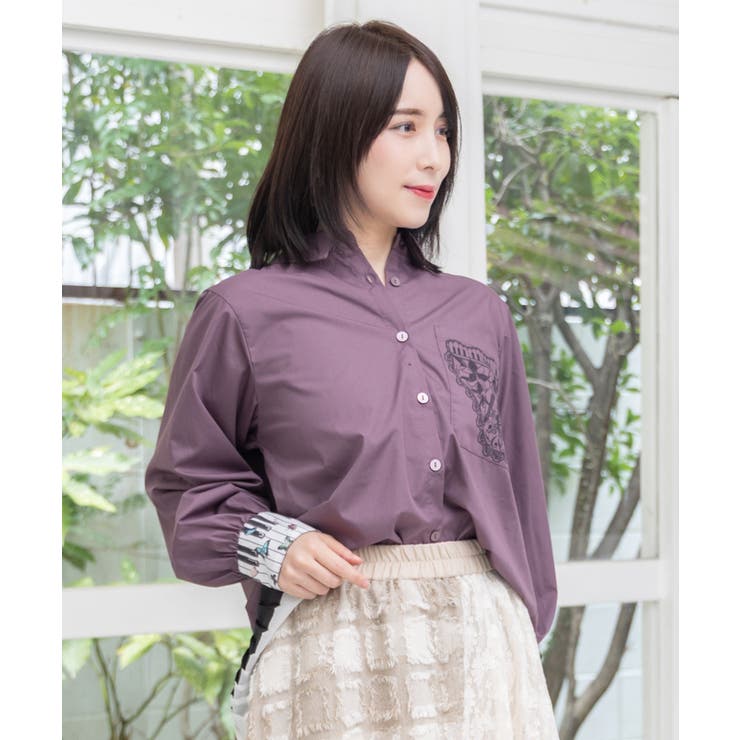 鍵盤柄切替シャツ | ScoLar | 詳細画像2 