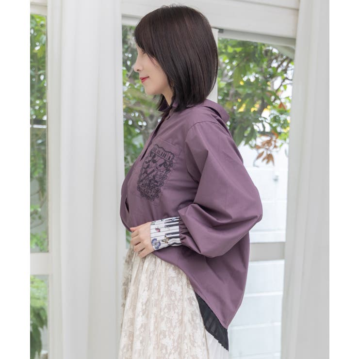 鍵盤柄切替シャツ | ScoLar | 詳細画像3 