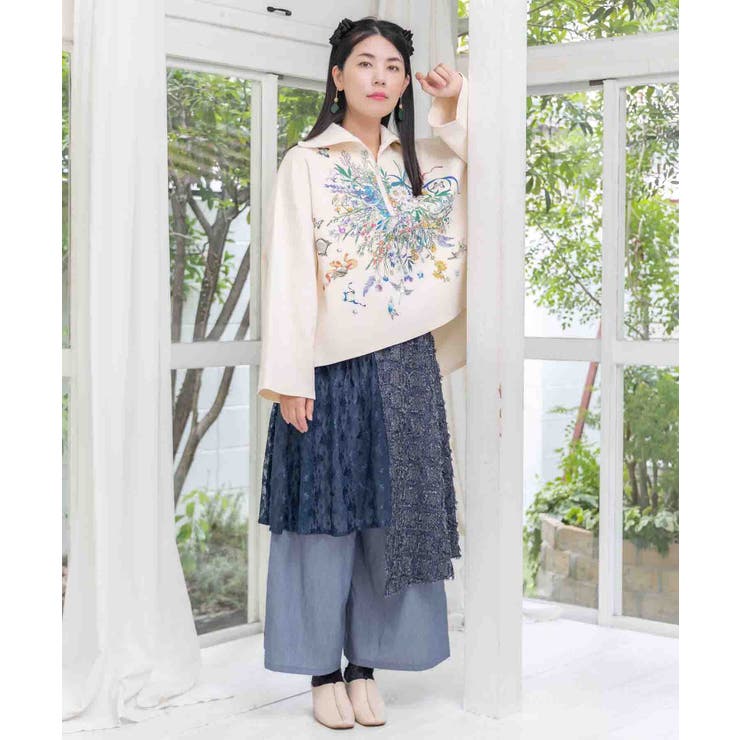 花束のダンボールニットプルオーバー | ScoLar | 詳細画像1 