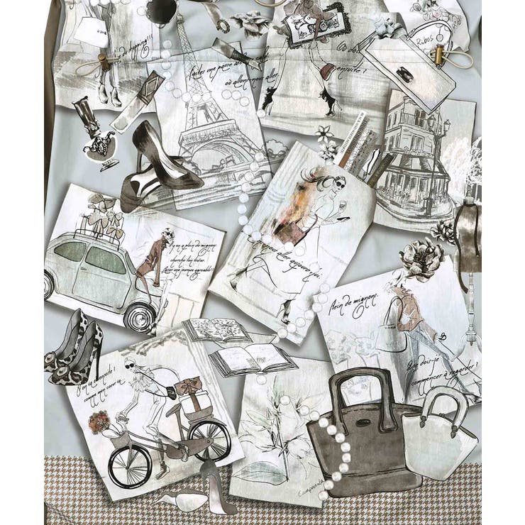 お買い物大好き女子のコラージュ柄ワンピース | ScoLar | 詳細画像16 