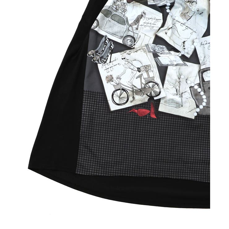 お買い物大好き女子のコラージュ柄ワンピース | ScoLar | 詳細画像20 