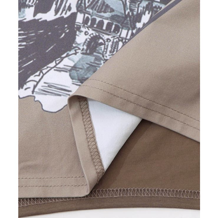 不思議な街柄タック入りワンピース | ScoLar | 詳細画像19 