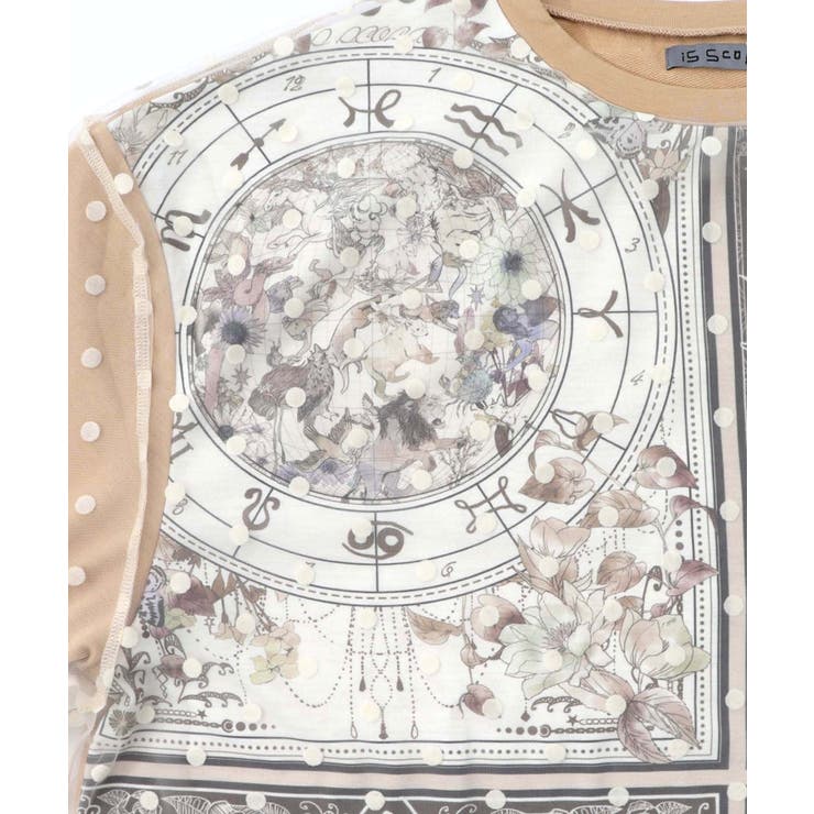 星×タロットコラージュ柄 ドットチュールプルオーバー | ScoLar | 詳細画像8 