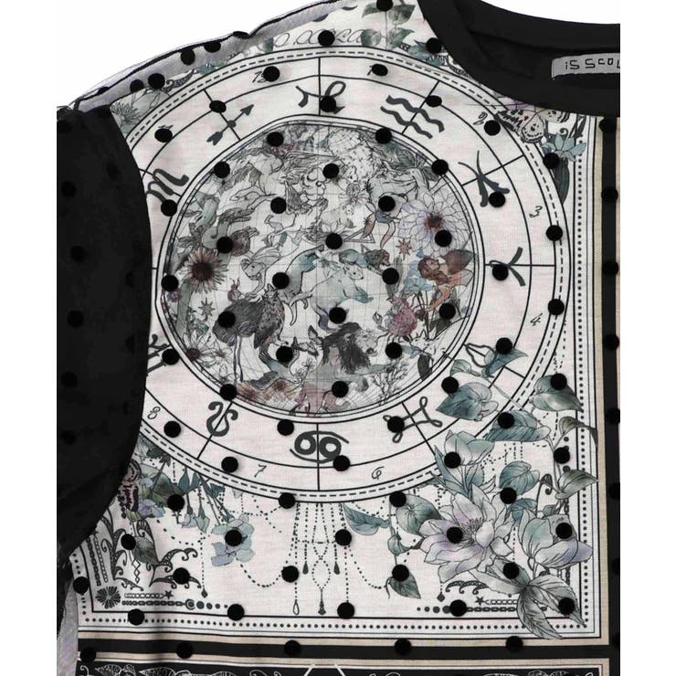 星×タロットコラージュ柄 ドットチュールプルオーバー | ScoLar | 詳細画像10 