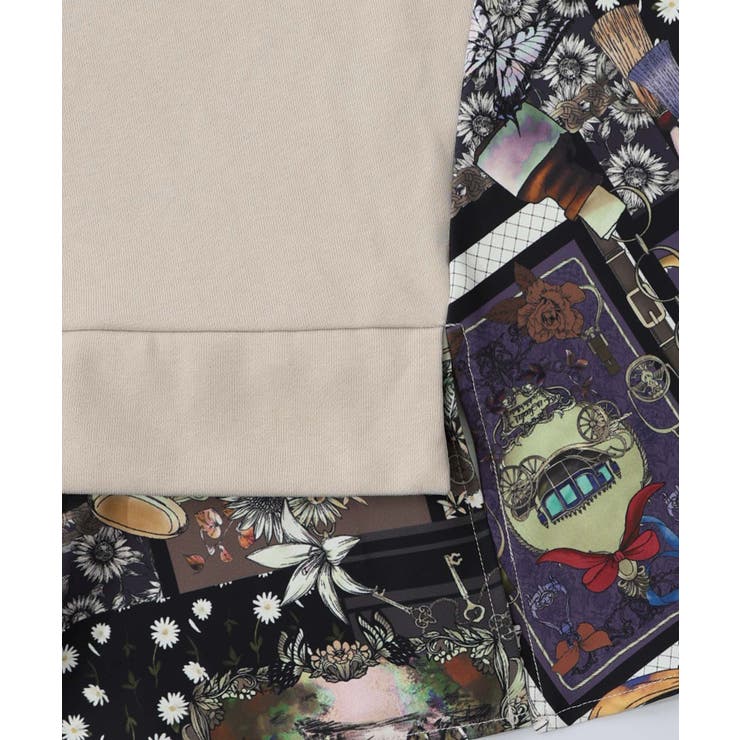 異素材ミックス裏毛アシメプルオーバー | ScoLar | 詳細画像10 