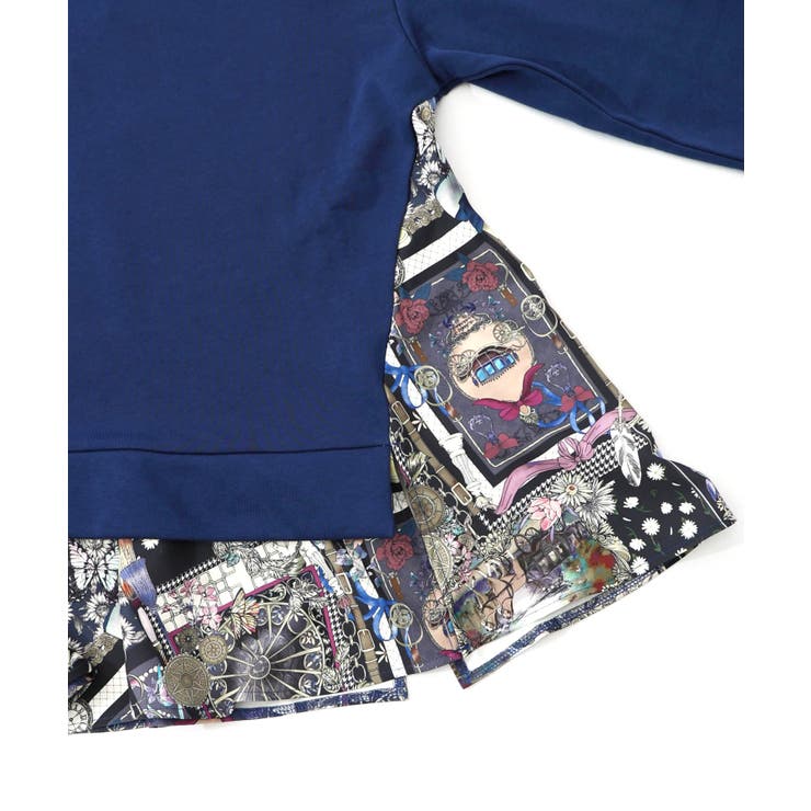 異素材ミックス裏毛アシメプルオーバー | ScoLar | 詳細画像14 