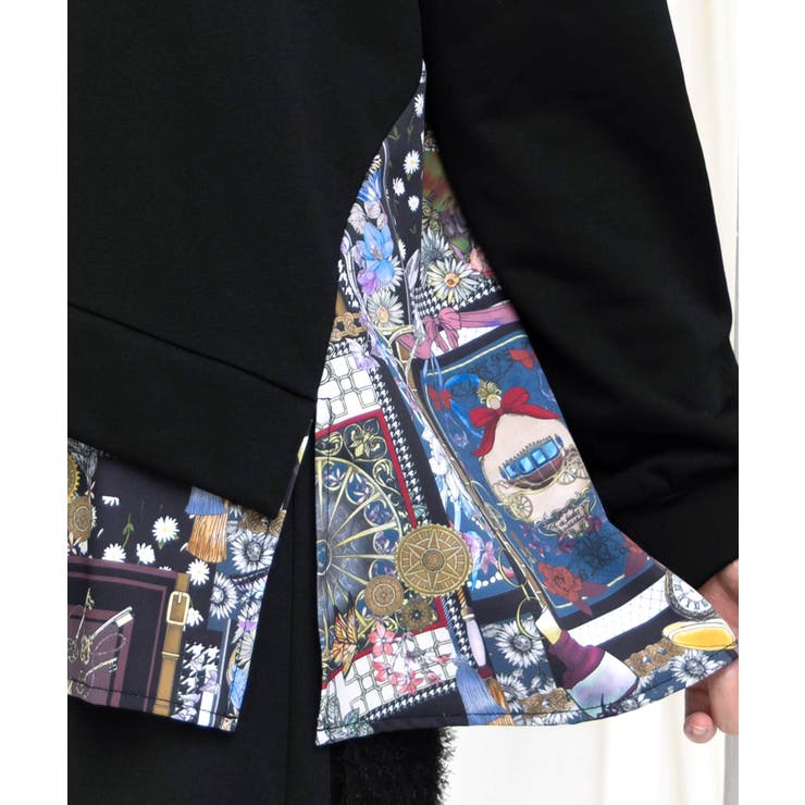 異素材ミックス裏毛アシメプルオーバー | ScoLar | 詳細画像7 