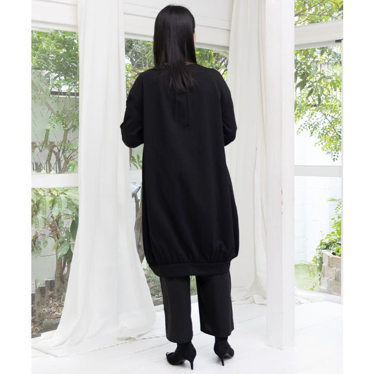 異素材ミックス裏毛アシメワンピース | ScoLar | 詳細画像3 