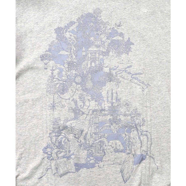 ツリーハウス柄裏毛×裾ドロストワンピース | ScoLar | 詳細画像9 