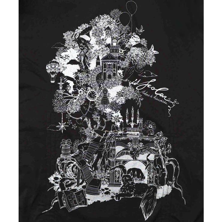 ツリーハウス柄裏毛×裾ドロストワンピース | ScoLar | 詳細画像10 