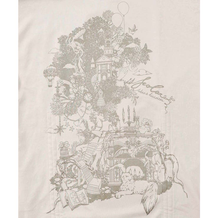 ツリーハウス柄裏毛×裾ドロストワンピース | ScoLar | 詳細画像11 