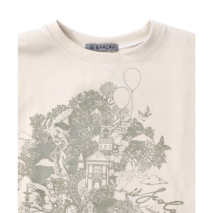 ツリーハウス柄裏毛×裾ドロストワンピース | ScoLar | 詳細画像12 