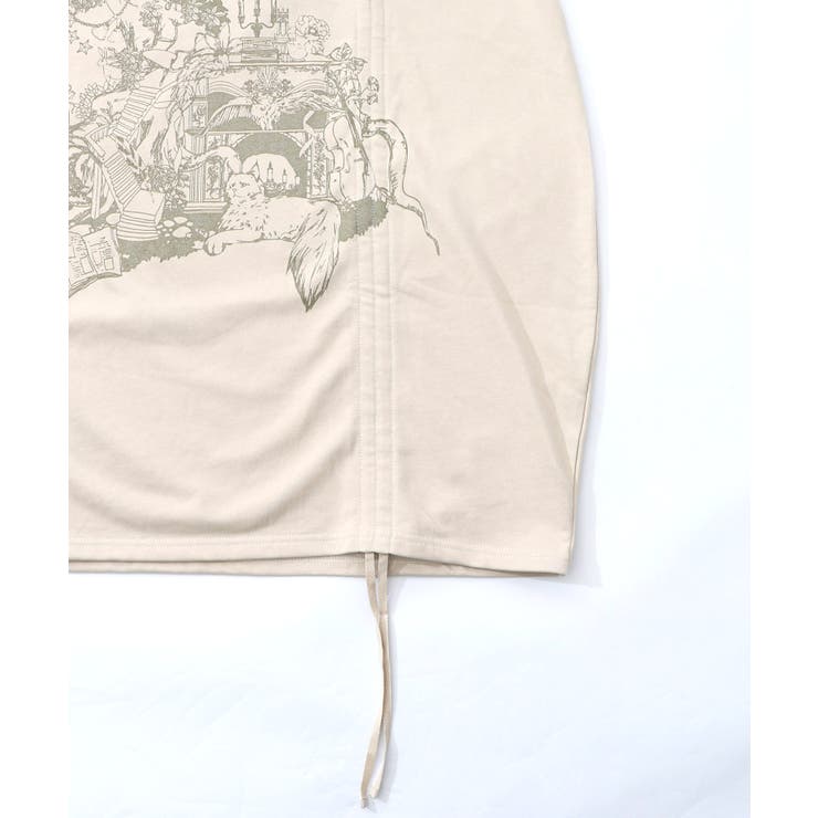 ツリーハウス柄裏毛×裾ドロストワンピース | ScoLar | 詳細画像14 