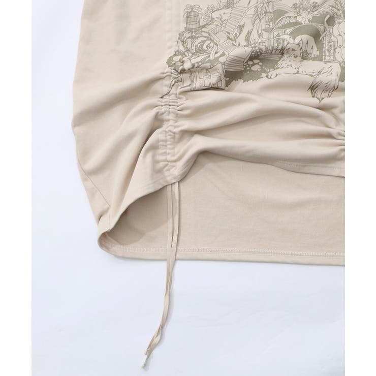 ツリーハウス柄裏毛×裾ドロストワンピース | ScoLar | 詳細画像15 