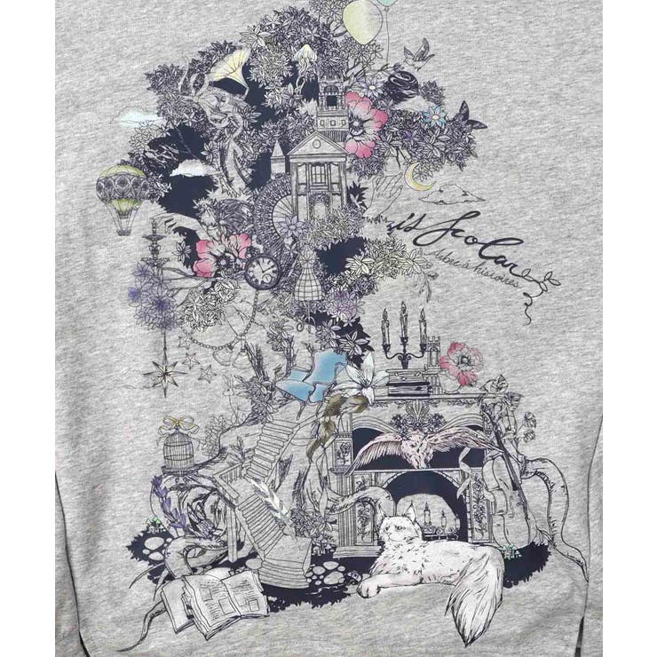 フリンジシフォン切替裏毛プルオーバー | ScoLar | 詳細画像9 