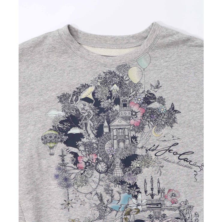 フリンジシフォン切替裏毛プルオーバー | ScoLar | 詳細画像11 