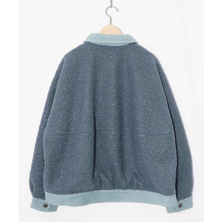 花蝶刺繍デニム×プードルボア 切替ジャケット | ScoLar | 詳細画像11 