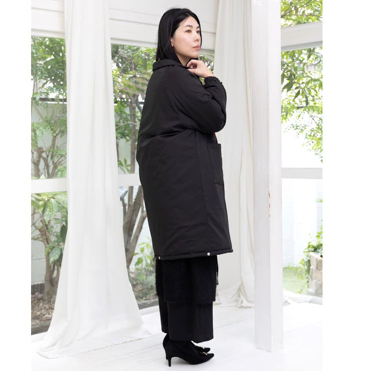 着丈調整可能2way 花刺繍中綿ロングブルゾン[品番：SRSW0000300