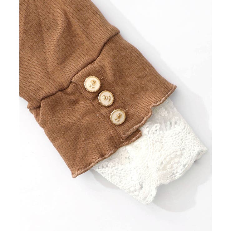 起毛テレコ×レース袖 ニットロンT | ScoLar | 詳細画像10 