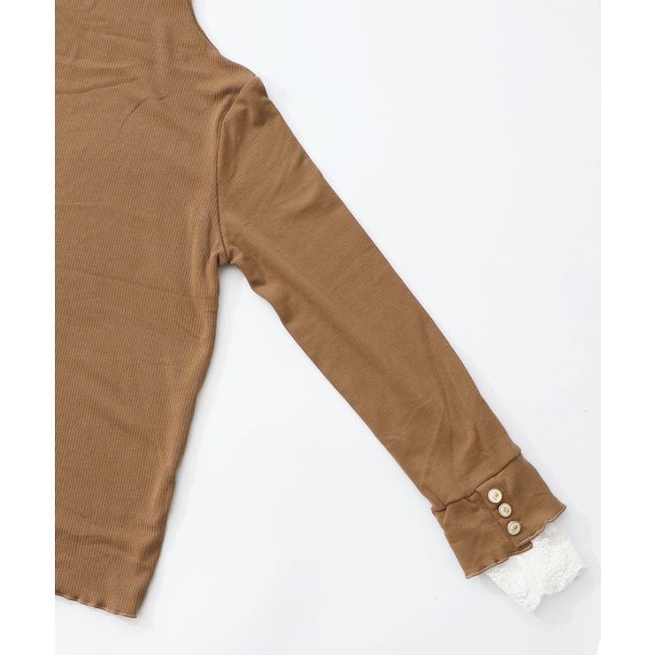 起毛テレコ×レース袖 ニットロンT | ScoLar | 詳細画像12 