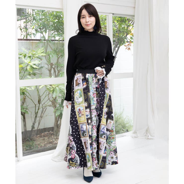 起毛テレコ×レース袖 ニットロンT | ScoLar | 詳細画像1 