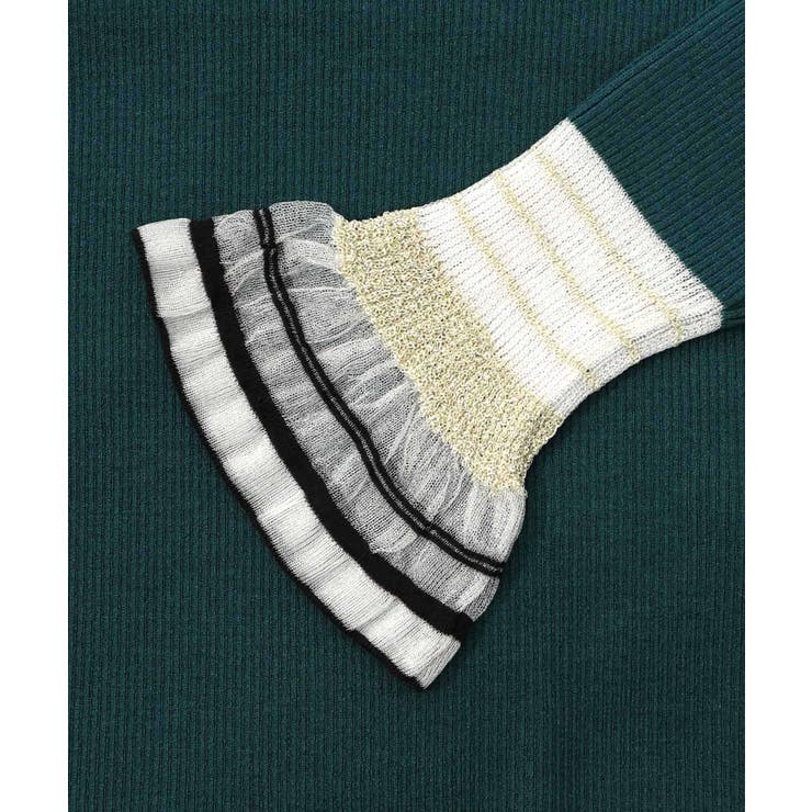 ニット×シアー袖切替ロンT | ScoLar | 詳細画像2 