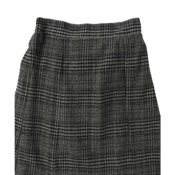 バラ×蝶刺繍起毛 チェックマーメイドスカート | ScoLar | 詳細画像10 