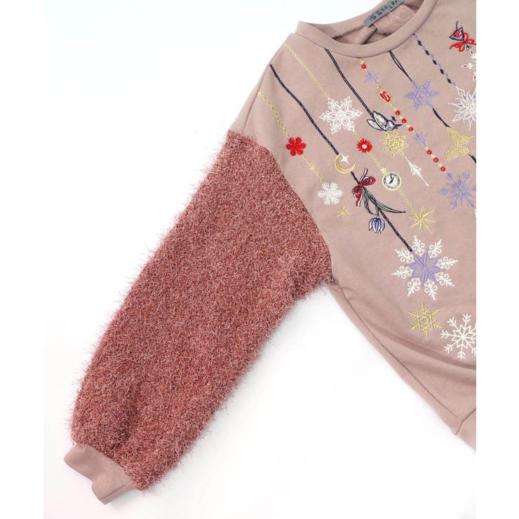 雪の結晶ガーランド刺繍裏毛×ラメフェザーニット | ScoLar | 詳細画像24 