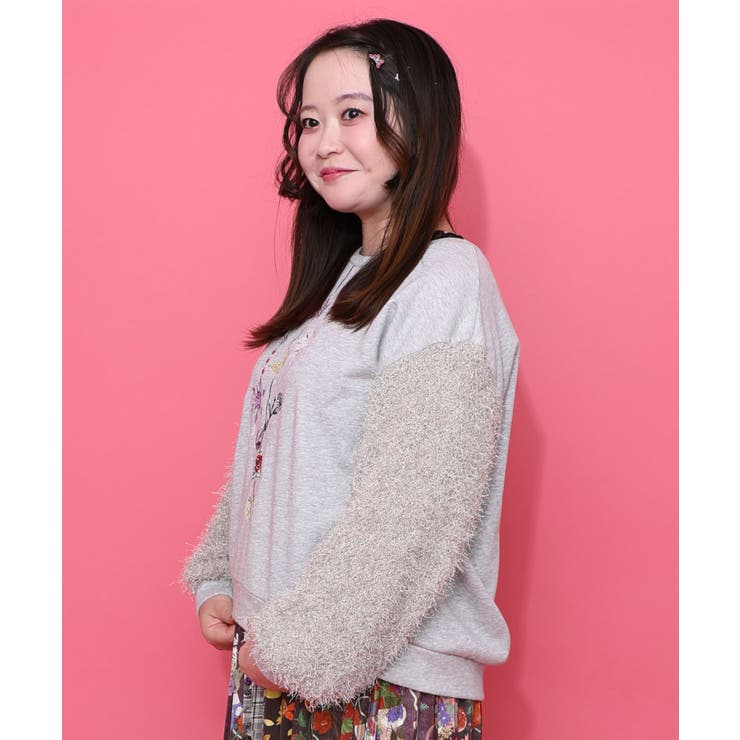 雪の結晶ガーランド刺繍裏毛×ラメフェザーニット | ScoLar | 詳細画像8 