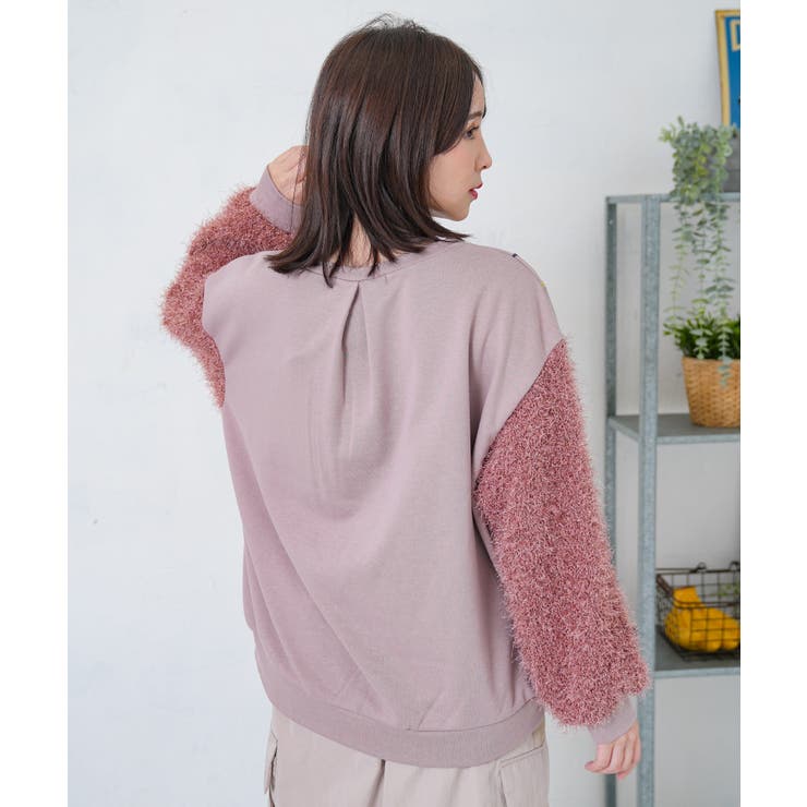 雪の結晶ガーランド刺繍裏毛×ラメフェザーニット | ScoLar | 詳細画像15 