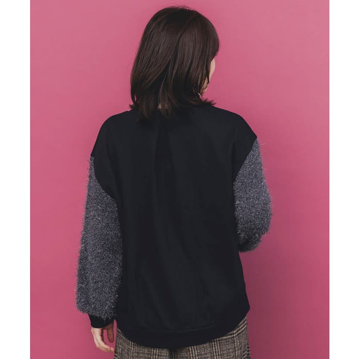 雪の結晶ガーランド刺繍裏毛×ラメフェザーニット | ScoLar | 詳細画像4 