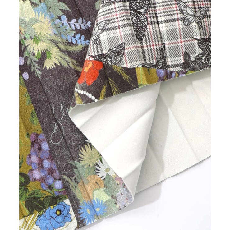 豊穣と繁栄柄スウェードポンチプリーツスカート | ScoLar | 詳細画像22 