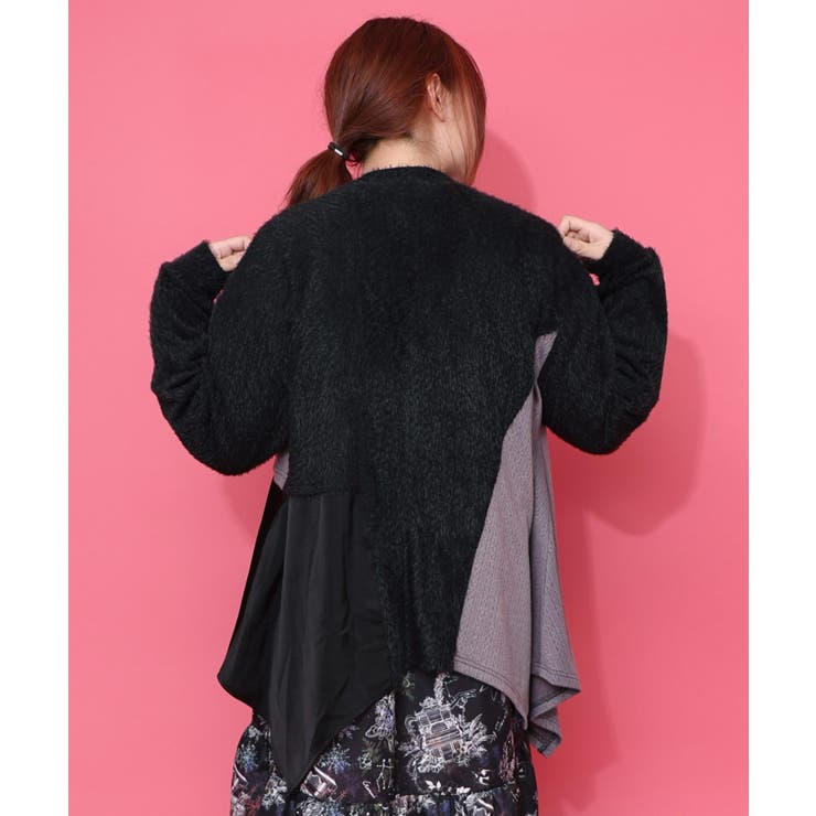 3素材ミックス花×蝶刺繍カーディガン | ScoLar | 詳細画像4 