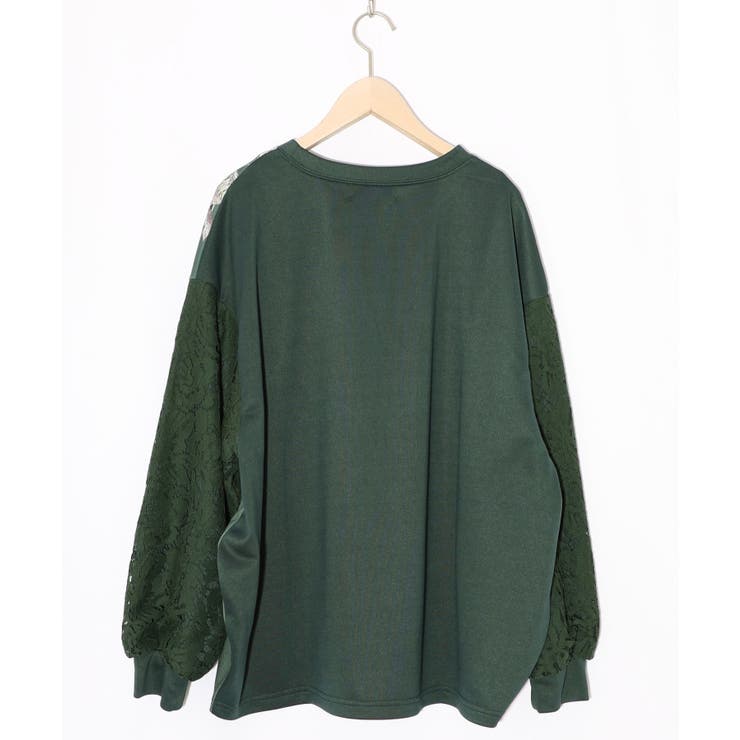 花蝶裏毛×レース切替プルオーバー | ScoLar | 詳細画像12 