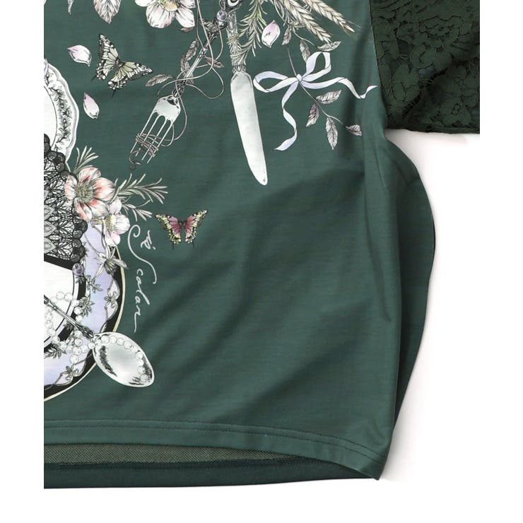 花蝶裏毛×レース切替プルオーバー | ScoLar | 詳細画像17 