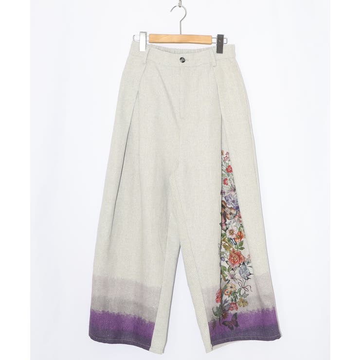 花柄裾グラデラメツイード×裏地パンツ | ScoLar | 詳細画像9 