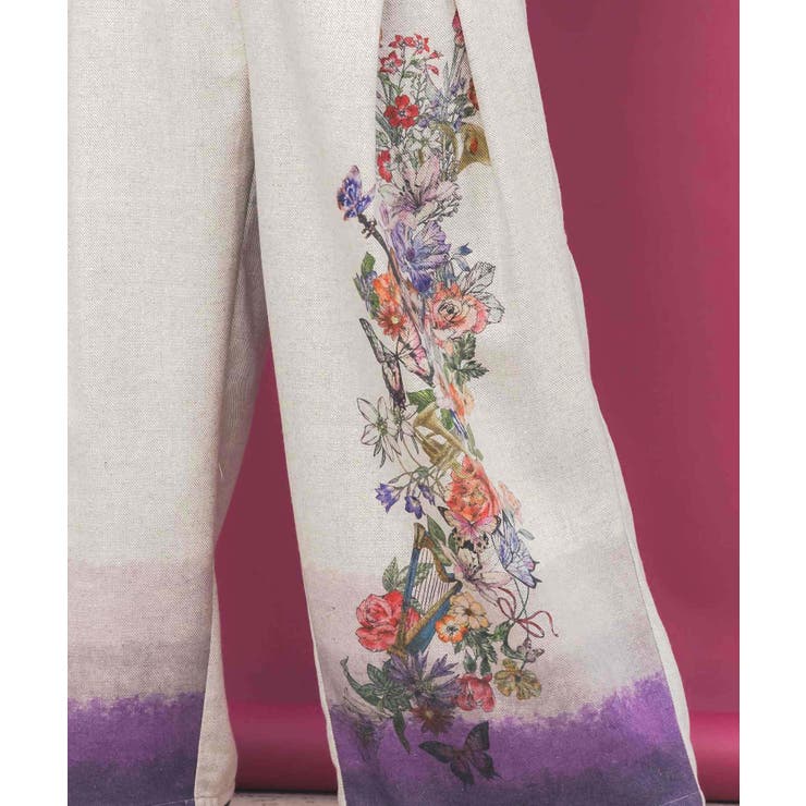 花柄裾グラデラメツイード×裏地パンツ | ScoLar | 詳細画像6 