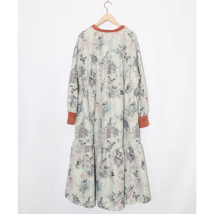 星座・楽器・雪の結晶柄 布帛×コーデュロイワンピース | ScoLar | 詳細画像15 