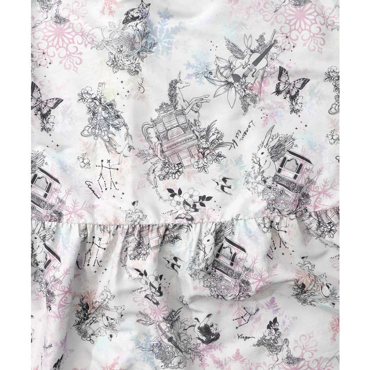 星座・楽器・雪の結晶柄 布帛×コーデュロイワンピース | ScoLar | 詳細画像16 