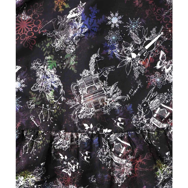 星座・楽器・雪の結晶柄 布帛×コーデュロイワンピース | ScoLar | 詳細画像19 