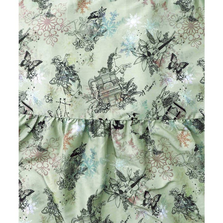 星座・楽器・雪の結晶柄 布帛×コーデュロイワンピース | ScoLar | 詳細画像21 