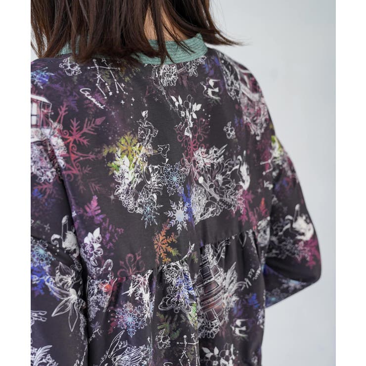 星座・楽器・雪の結晶柄 布帛×コーデュロイワンピース | ScoLar | 詳細画像13 