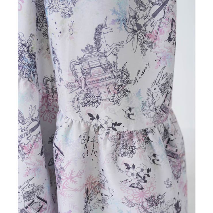 星座・楽器・雪の結晶柄 布帛×コーデュロイワンピース | ScoLar | 詳細画像5 