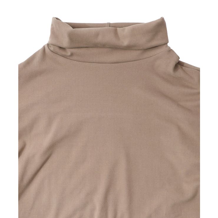 花柄素材切替タートルネックワンピース | ScoLar | 詳細画像21 