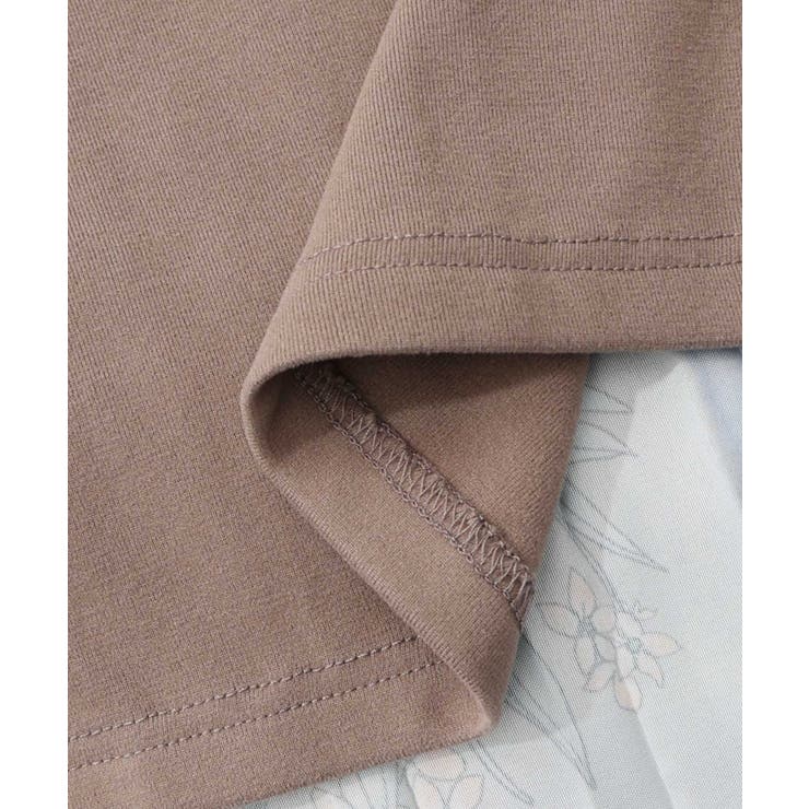 花柄素材切替タートルネックワンピース | ScoLar | 詳細画像25 