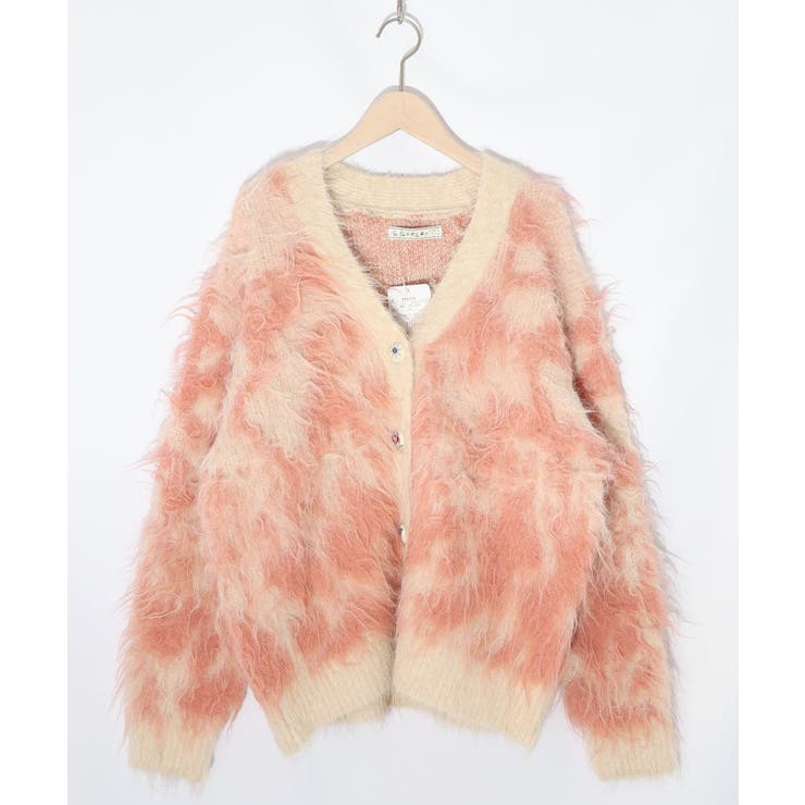 マーブル模様シャギーニットカーディガン | ScoLar | 詳細画像14 