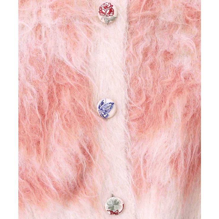 マーブル模様シャギーニットカーディガン | ScoLar | 詳細画像15 