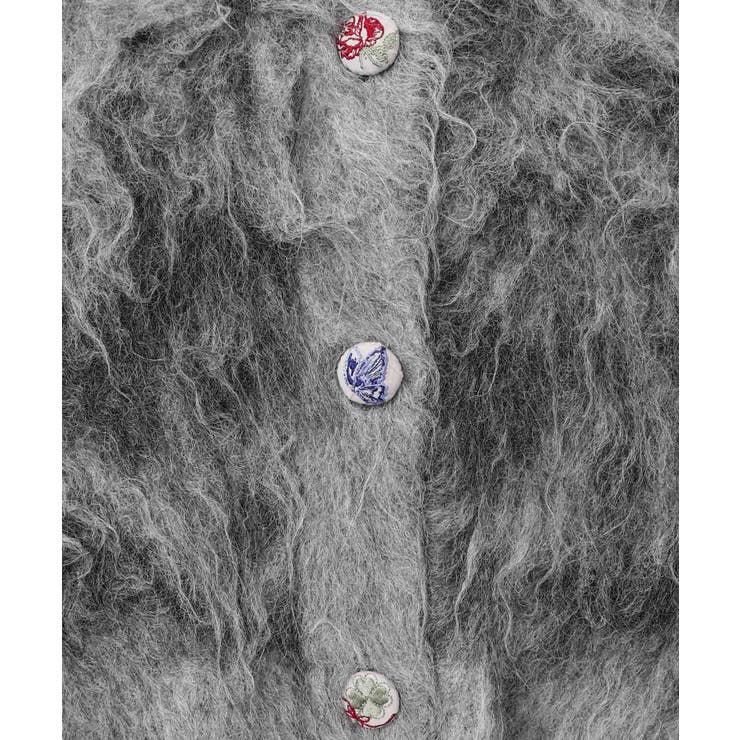 マーブル模様シャギーニットカーディガン | ScoLar | 詳細画像17 