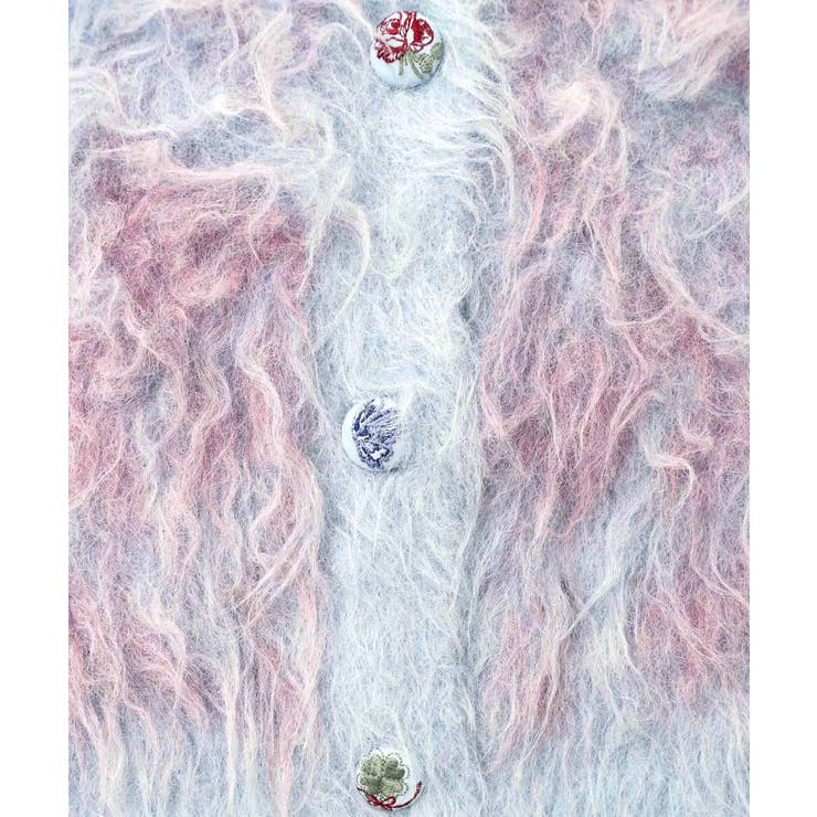 マーブル模様シャギーニットカーディガン | ScoLar | 詳細画像19 