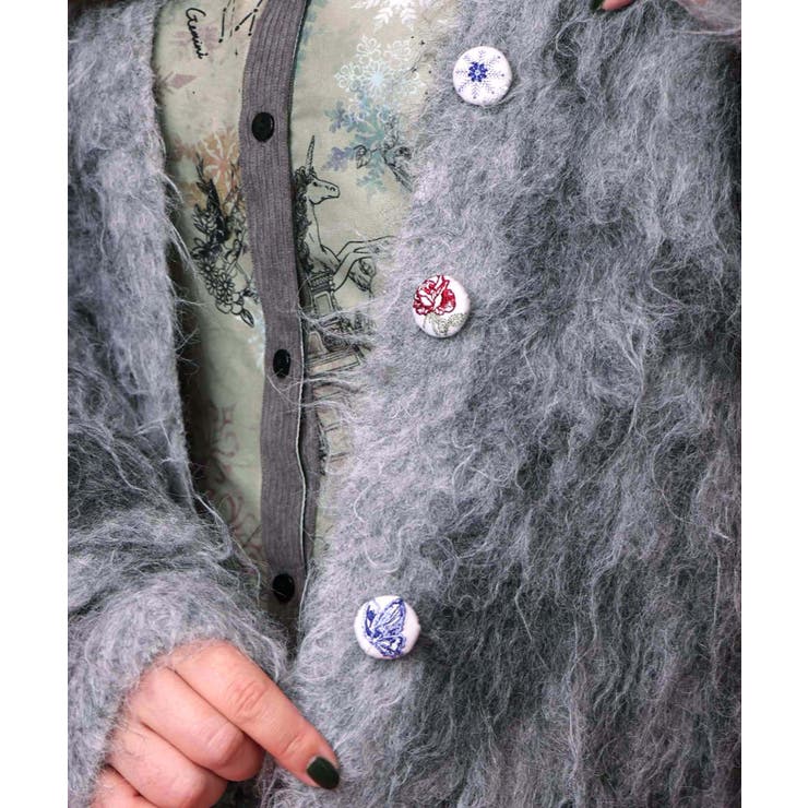 マーブル模様シャギーニットカーディガン | ScoLar | 詳細画像12 